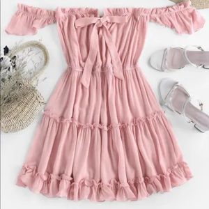 Off the shoulder mini dress